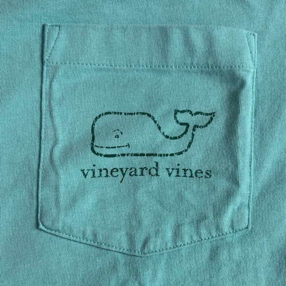 Vineyard Vines Men's Teal Long Sleeve Tee - Picture 5 of 7